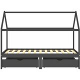  Okvir za dječji krevet s ladicama tamnosivi 90x200 cm borovina | shoptok.hr