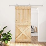  Klizna vrata s priborom za montažu 90 x 210 cm masivna borovina | shoptok.hr