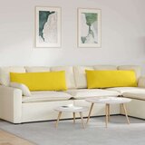 vidaXL Blazine za kavč 2 pcs Svetlo rumena 120 x 40 cm blago | Shoptok.si