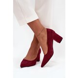Boto Women's Pumps with Pointed Toes on Block Heel Bordeaux Pavira | Shoptok.si