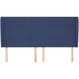  Uzglavlje s ušima plavo 183x23x118/128 cm od tkanine | shoptok.hr