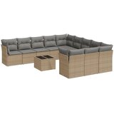  12-dijelni set vrtnih sofa od poliratana s jastucima bež | shoptok.hr