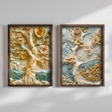 Wallity slika TUN144, 2 dela, 70 x 50 x 3 cm Cene
