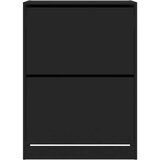 vidaXL Ormarić za cipele s 2 preklopne ladice crni 80x42x108 cm | shoptok.hr