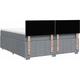  Krevet s oprugama i madracem svjetlosivi 200 x 200cm od tkanine | shoptok.hr