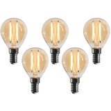 LUEDD Set van 5 E14 dimbare LED lamp G45 goud 4W 330 lm 2100K | Shoptok.si