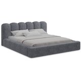 Makamii Tamno sivi tapecirani bračni krevet s prostorom za odlaganje s podnicom 180x200 cm Mano – | shoptok.hr