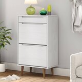 vidaXL Omara za čevlje MOLDE bela 59,5x35x103 cm trdna borovina | Shoptok.si