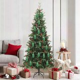  Božićna kuglica s četinicom 40 pcs Zelena Plastika | shoptok.hr