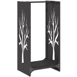 vidaXL stojalo za drva črno 40x30x80 cm hladno valjano jeklo, (21827391) u
