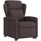  Naslonjač na podizanje tamnosmeđi od tkanine | shoptok.hr