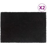  Otirači 2 kom crni 40 x 60 cm čupavi od kokosovih vlakana | shoptok.hr