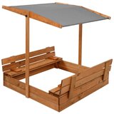  SB-120RSET drveni pješčanik 120 x 120 cm s krovom, impregniran | shoptok.hr