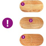 Stolna Mizna plošča svetlo rjava 80x40x2 cm trdna hrastovina ovalna, (5000268784) | Shoptok.si