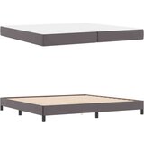  Postelja z vzmetnico Siva 200 x 200 cm Umetna koža | Shoptok.si