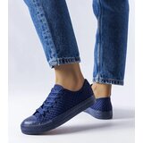 Gemre Navy blue woven fabric sneakers Thibodeau | shoptok.hr