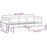 vidaXL Dnevna postelja s predali 80x200cm trdna borovina | Shoptok.si