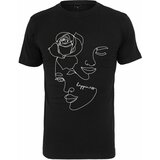 MT Ladies Women's Black T-Shirt One Line Rose Cene