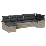  Sjedeća garnitura za vrt 7 kom. Svijetlo siva poliratan 297,5 x 132,5 x 69 cm | shoptok.hr