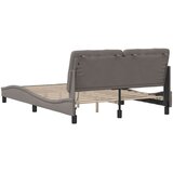 vidaXL Posteljni okvir z LED brez vzmetnice taupe 140x200 cm blago | Shoptok.si