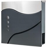 Awtools Poštni nabiralnik z režo za časopis antracit in inox mod.53 370x370x105mm, (5000035044) | Shoptok.si