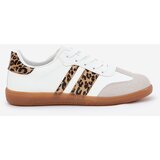 Boto Low Women's Sneakers Made Of Eco Leather Leopard Print White Nonalorin | shoptok.hr