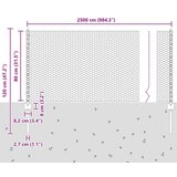 Ograjni stebri 11 kosov U-kanal 80 cm Pocinkano jeklo, Šesterokotna ograja 0,8 x 25 m Pocinkano jeklo | Shoptok.si