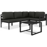 vidaXL Vrtna sedežna garnitura z blazinami 5-delna aluminij antracitna Cene