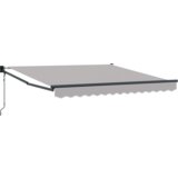 vidaXL Avtomatska retraktibilna tenda svetlo siva 350x250 cm, Zamenjava tkanine za tendo 3.5x2.5 m okvir svetlo siva | Shoptok.si
