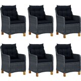  7-dijelni vrtni blagovaonski set tamnosivi | shoptok.hr