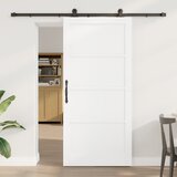 vidaXL drsna vrata z nastavitvenim setom 'ORKDAL'bela trda les bora | Shoptok.si