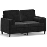 Maison Chic kavč - Sofa - Kanape dvosed z okrasnimi blazinami črn 120 cm žamet, (21727632) Cene