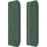  Uzglavlje s ušima tamnozeleno 203x16x78/88 cm baršunasto | shoptok.hr
