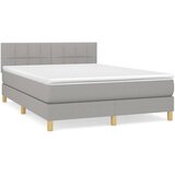  s oprugama i madracem svjetlosivi 140x190 cm od tkanine | shoptok.hr