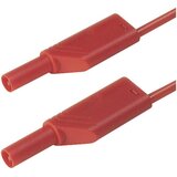 SKS Hirschmann 4 mm safety test lead\, 2x stackable plugs\, 1 mm²\, 100 cm, (20423272) | Shoptok.si