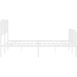 Metalni okvir kreveta uzglavlje i podnožje bijeli 183x213 cm | shoptok.hr