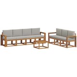 Set vanjskih sofa 8 kom. Prirodna i svijetlo siva | shoptok.hr