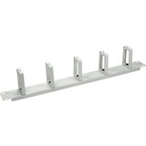 Logilink 19 cable management bar 1U with 5 turnable plastic brackets, grey, OR104G