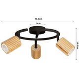  Brilagi - Tačkasto svetlo MODERN WOOD 3xGU10/8W/230V drvo/crna | Eponuda.com