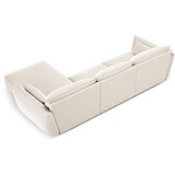 Mazzini Sofas Bež žametna kotna sedežna garnitura z ležalnikom (desni kot) Vanda – | Shoptok.si