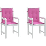  Jastuci za stolicu s niskim naslonom 2 kom ružičasti od tkanine | shoptok.hr