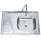 Inter Ceramic Sudopera alpaka nasadna pravougaona 60x80x16 sifon 9cm hrom+s Cene