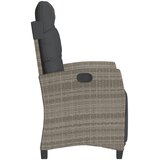  3-dijelni bistro set od poliratana s jastucima sivi Siva | shoptok.hr