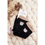 Aura.via Women's Warm Socks With Bear Black | shoptok.hr