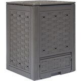The Living Store Vrtni kompostnik rjav 60x60x83 cm 300 L plastični ratan - Vrtni Kompostnik, (21749920) | Shoptok.si