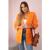 Kesi Włoski Elegant jacket with lapels dark orange Cijene