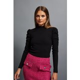 Moodo Blouse with puffed sleeves - black | Shoptok.si