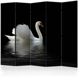  Paravan u 5 dijelova - swan (black and white) II [Room Dividers] 225x172 Cijene
