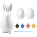 Bunny Styrofoam Decorations Painting Kit 2 Eggs Paints | Shoptok.si