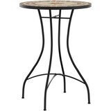 Bistro stolić s mozaikom boja cigle i bijela Ø50x70cm keramički | shoptok.hr